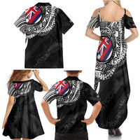 Hawaii King Flag Family Matching Summer Maxi Dress and Hawaiian Shirt Hawaiian Maile Lei - Polynesian Pride