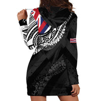 Hawaii King Flag Hoodie Dress Hawaiian Maile Lei - Polynesian Pride