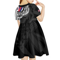 Hawaii King Flag Kid Short Sleeve Dress Hawaiian Maile Lei - Polynesian Pride