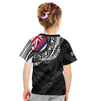Hawaii King Flag Kid T Shirt Hawaiian Maile Lei LT05 - Polynesian Pride