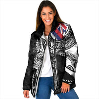 Hawaii King Flag Padded Jacket Hawaiian Maile Lei - Polynesian Pride