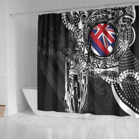 Hawaii King Flag Shower Curtain Hawaiian Maile Lei - Polynesian Pride