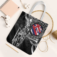 Hawaii King Flag Tote Bag Hawaiian Maile Lei - Polynesian Pride