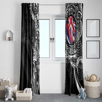 Hawaii King Flag Window Curtain Hawaiian Maile Lei - Polynesian Pride