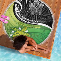 New Zealand Cook Islands Beach Blanket Maori Tiki With Circle Stars Turtle - Polynesian Pride