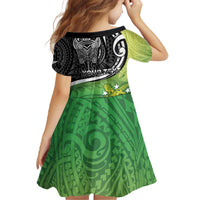 Custom New Zealand Cook Islands Family Matching Off The Shoulder Long Sleeve Dress and Hawaiian Shirt Maori Tiki With Circle Stars Turtle - Polynesian Pride