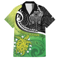 Custom New Zealand Cook Islands Family Matching Puletasi and Hawaiian Shirt Maori Tiki With Circle Stars Turtle - Polynesian Pride