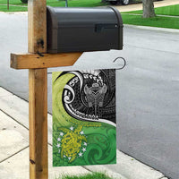 New Zealand Cook Islands Garden Flag Maori Tiki With Circle Stars Turtle - Polynesian Pride