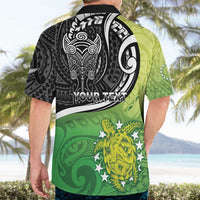 Custom New Zealand Cook Islands Hawaiian Shirt Maori Tiki With Circle Stars Turtle - Polynesian Pride