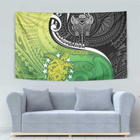 New Zealand Cook Islands Tapestry Maori Tiki With Circle Stars Turtle - Polynesian Pride