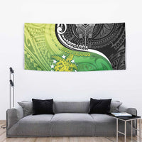 New Zealand Cook Islands Tapestry Maori Tiki With Circle Stars Turtle - Polynesian Pride