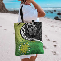 New Zealand Cook Islands Tote Bag Maori Tiki With Circle Stars Turtle - Polynesian Pride