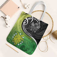 New Zealand Cook Islands Tote Bag Maori Tiki With Circle Stars Turtle - Polynesian Pride