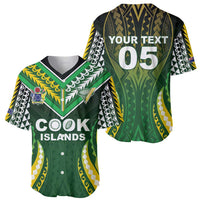 Custom Cook Islands Rugby Baseball Jersey Unique Style Green Version - Polynesian Pride