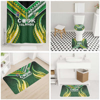 Cook Islands Rugby Bathroom Set Unique Style Green Version - Polynesian Pride