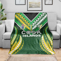 Cook Islands Rugby Blanket Unique Style Green Version - Polynesian Pride