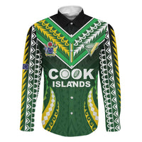Custom Cook Islands Rugby Family Matching Tank Maxi Dress and Hawaiian Shirt Unique Style Green Version - Polynesian Pride