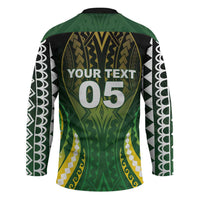 Custom Cook Islands Rugby Hockey Jersey Unique Style Green Version - Polynesian Pride
