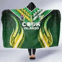 Cook Islands Rugby Hooded Blanket Unique Style Green Version - Polynesian Pride