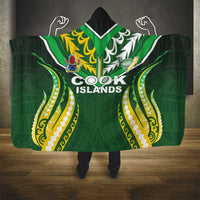 Cook Islands Rugby Hooded Blanket Unique Style Green Version - Polynesian Pride