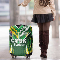 Cook Islands Rugby Luggage Cover Unique Style Green Version - Polynesian Pride