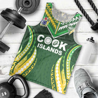 Custom Cook Islands Rugby Men Tank Top Unique Style Green Version - Polynesian Pride