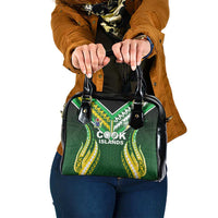 Cook Islands Rugby Shoulder Handbag Unique Style Green Version - Polynesian Pride