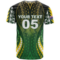 Custom Cook Islands Rugby T Shirt Unique Style Green Version - Polynesian Pride