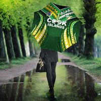 Cook Islands Rugby Umbrella Unique Style Green Version - Polynesian Pride