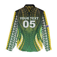 Custom Cook Islands Rugby Women Casual Shirt Unique Style Green Version - Polynesian Pride