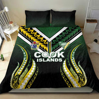 Cook Islands Rugby Bedding Set Unique Style Black Version - Polynesian Pride