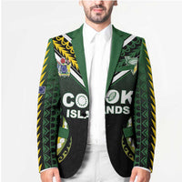 Custom Cook Islands Rugby Blazer Unique Style Black Version - Polynesian Pride