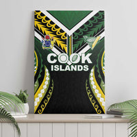 Cook Islands Rugby Canvas Wall Art Unique Style Black Version - Polynesian Pride
