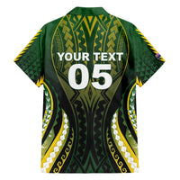 Custom Cook Islands Rugby Family Matching Off The Shoulder Long Sleeve Dress and Hawaiian Shirt Unique Style Black Version - Polynesian Pride