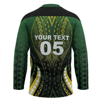 Custom Cook Islands Rugby Hockey Jersey Unique Style Black Version - Polynesian Pride