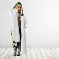 Cook Islands Rugby Hooded Blanket Unique Style Black Version - Polynesian Pride