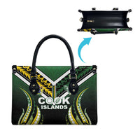 Cook Islands Rugby Leather Bag Unique Style Black Version - Polynesian Pride