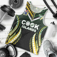 Custom Cook Islands Rugby Men Tank Top Unique Style Black Version - Polynesian Pride