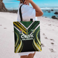 Cook Islands Rugby Tote Bag Unique Style Black Version - Polynesian Pride