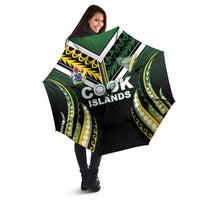 Cook Islands Rugby Umbrella Unique Style Black Version - Polynesian Pride