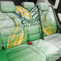 Cook Islands Rugby Back Car Seat Cover Unique Style White Version - Polynesian Pride