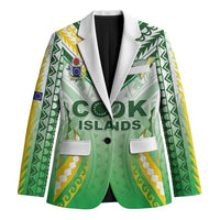 Custom Cook Islands Rugby Blazer Unique Style White Version - Polynesian Pride