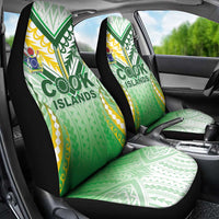 Cook Islands Rugby Car Seat Cover Unique Style White Version - Polynesian Pride
