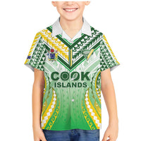 Custom Cook Islands Rugby Family Matching Mermaid Dress and Hawaiian Shirt Unique Style White Version - Polynesian Pride