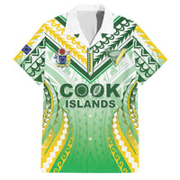 Custom Cook Islands Rugby Family Matching Short Sleeve Bodycon Dress and Hawaiian Shirt Unique Style White Version - Polynesian Pride