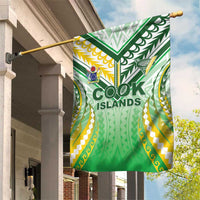 Cook Islands Rugby Garden Flag Unique Style White Version - Polynesian Pride