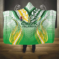 Cook Islands Rugby Hooded Blanket Unique Style White Version - Polynesian Pride