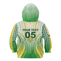 Custom Cook Islands Rugby Kid Hoodie Unique Style White Version - Polynesian Pride