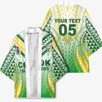 Custom Cook Islands Rugby Kimono Unique Style White Version LT05 - Polynesian Pride
