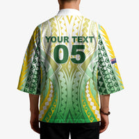 Custom Cook Islands Rugby Kimono Unique Style White Version LT05 - Polynesian Pride